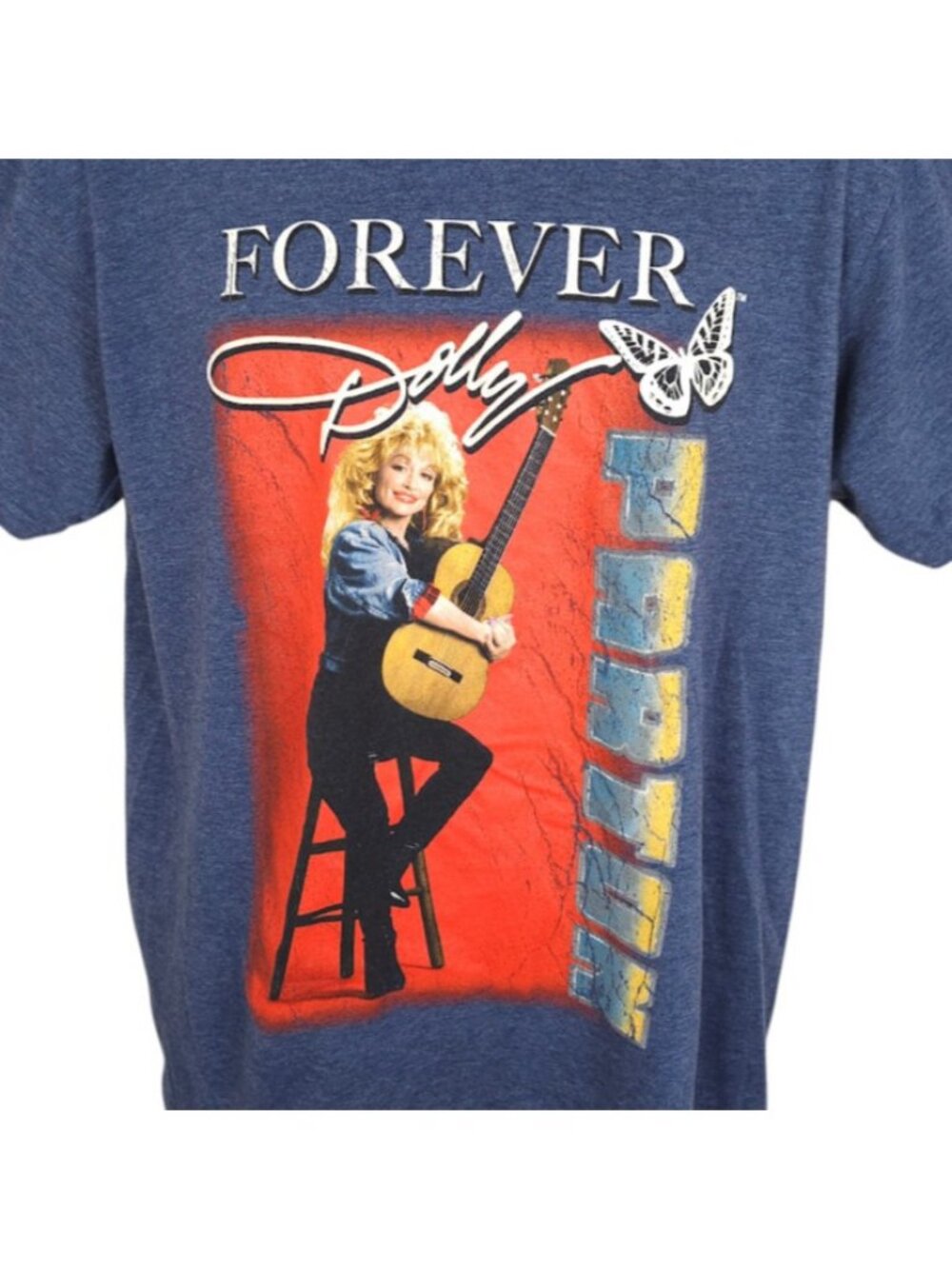 Dolly Parton T Shirt Mens Size Large Blue Forever Dolly Country Music Tee
